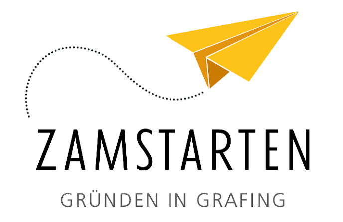 Ein Logo von Zamstarten Gründen in Grafing